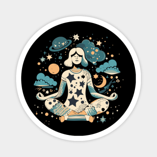 Design of meditating women Magnet